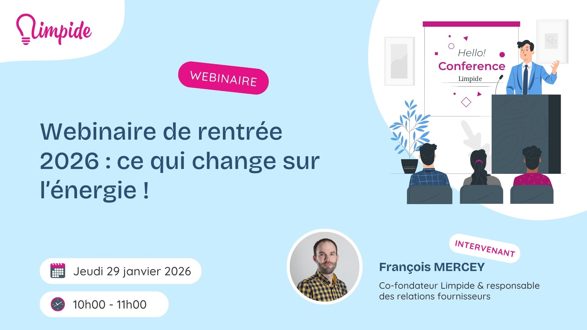 Bannière Webinaire de rentrée 2026 : ce qui change dans l'énergie !